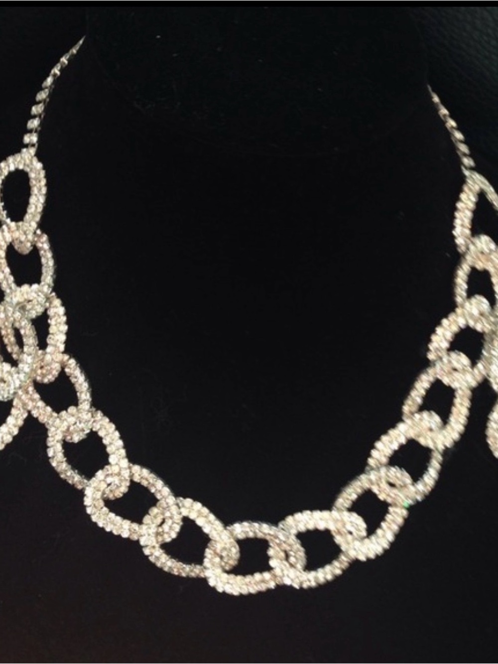 🔴 Sparkling Rhinestone Chain-Link Jewelry Set - Picture 4 of 6